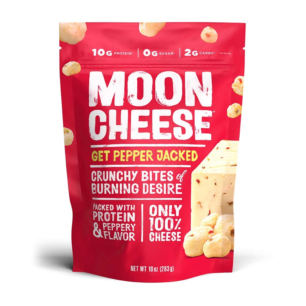 Moon Cheese Bites, Get Pepper Jacked, 10-Ounce 1-Pack, 100% Real Cheese Snack, Protein, Keto, After-School or Lunch Snack