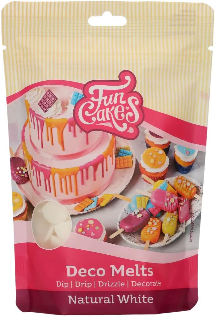 FunCakes Deco Melts Natural White No E171, AZO Free, 250 g