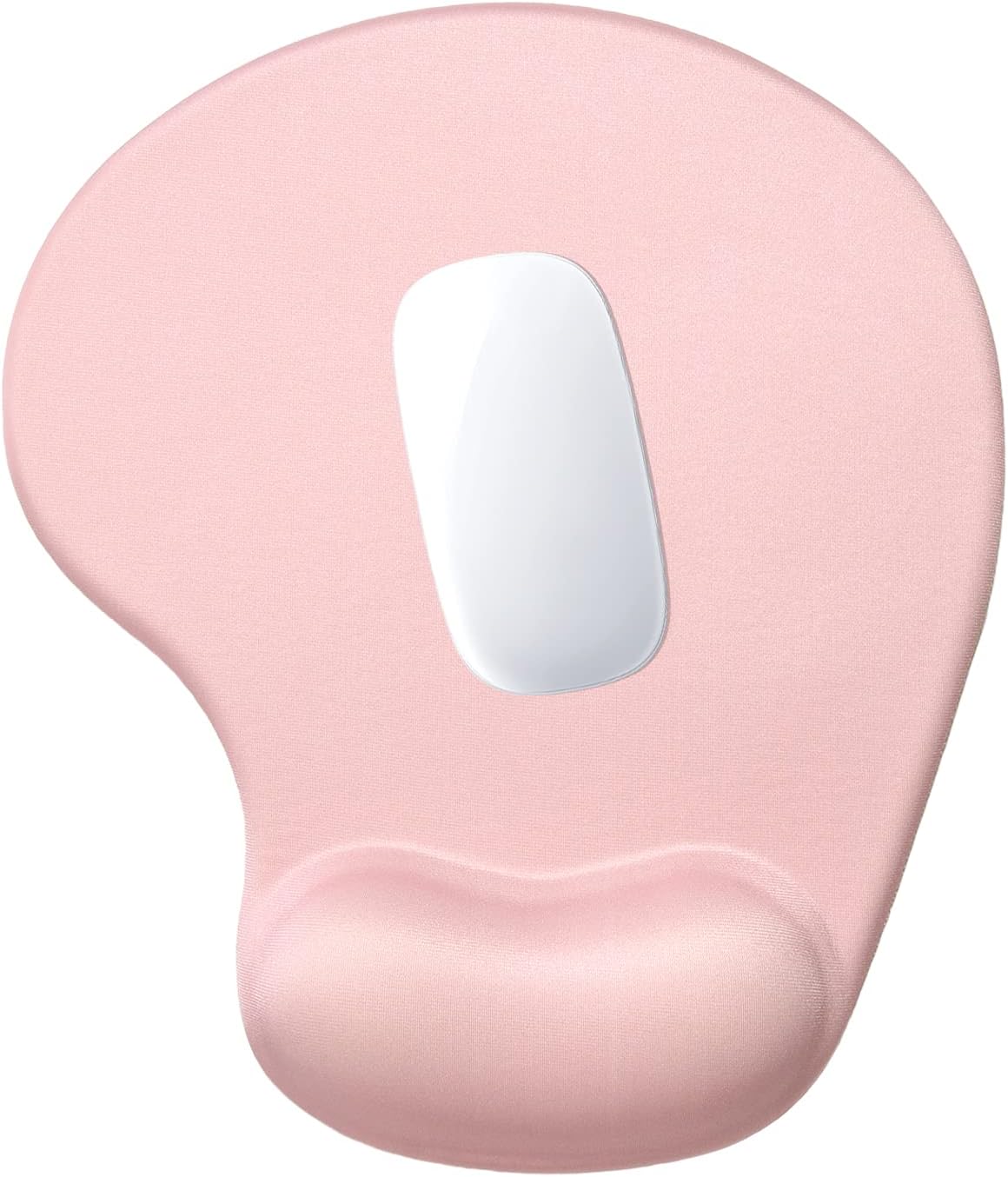 Hsurbtra Ergonomic Mouse Pad with Wrist Rest Support, Gel Mouse Pads with Non-slip PU Base, Pain Relief Memory Foam Mousepad for Laptop PC, Cute Office Supplies Desk Decro Accessories Pink