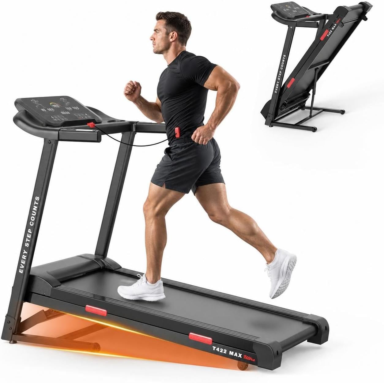 Treadmills for Home 3.5HP Foldable Treadmill with 15% Atuo Incline Quiet