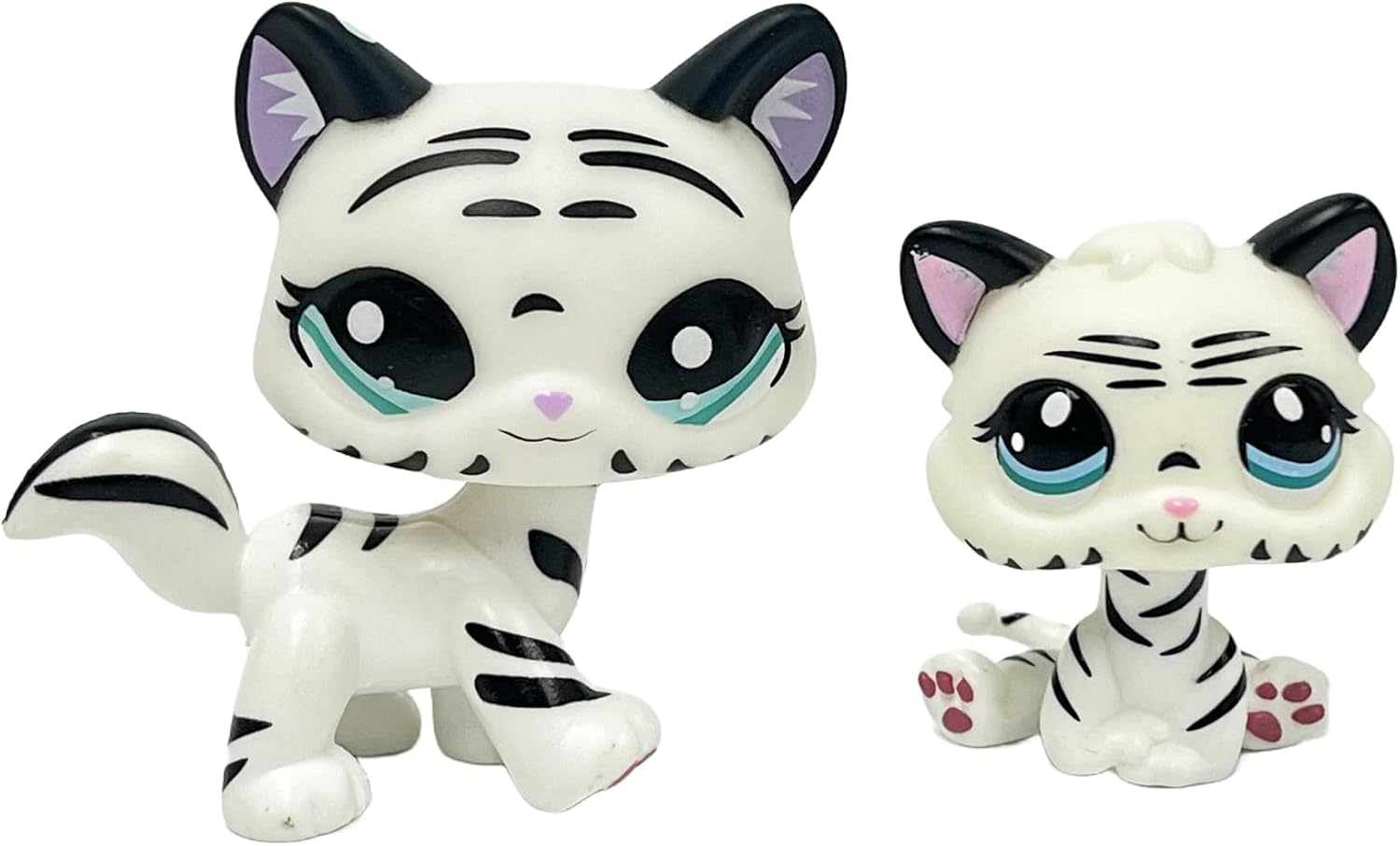 2pcs/Set Custom Pet Shop Toy Flocked Cat Collie Great Dane Cocker Spaniel Dachshund Dog with Baby Puppy Kitten OOAK (#1498 and 1498S)