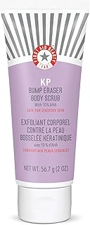 First Aid Beauty - KP Bump Eraser Body Scrub with 10% AHA, Keratosis Pilaris Skin Exfoliater with Glycolic and Lactic acids, Helps Reduce Chicken Skin Bumps, Safe for Sensitive Skin, 2 oz