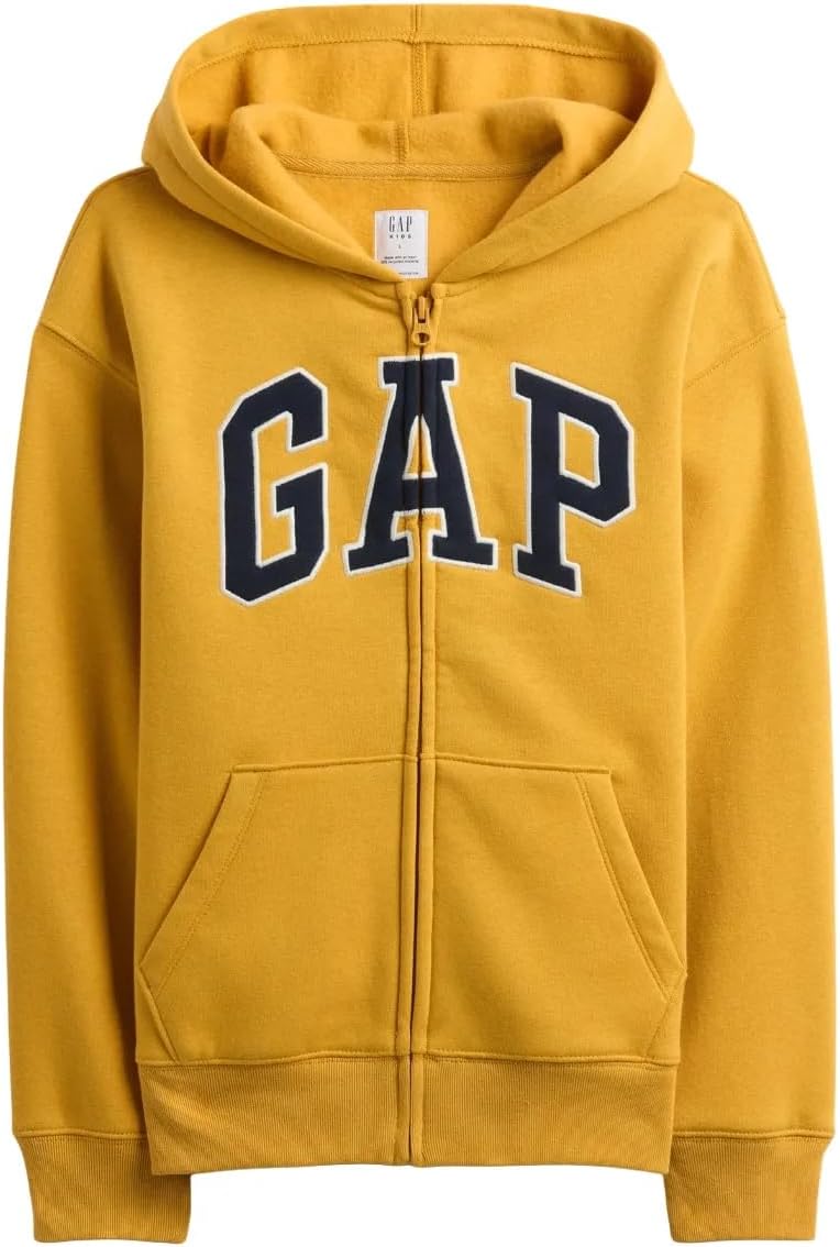 GAP Boys' Logo Hoodie Hooded Full Zip Sweatshirt