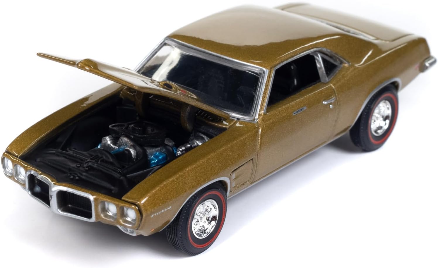 1969 Firebird Royal Bobcat Antique Gold Metallic Vintage Muscle Limited Edition 1/64 Diecast Model Car by Auto World 64432-AWSP152B