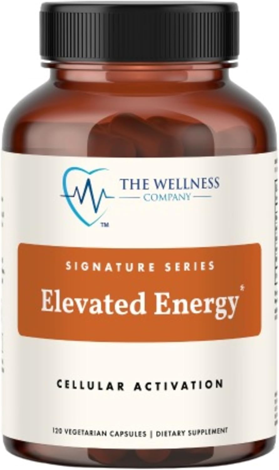 The Wellness Company Elevated Energy Supplement | 120 Capsule 2 Month Supply | Natural Energy Booster with Herbal Extracts | Vegan, Non-GMO, Gluten-Free