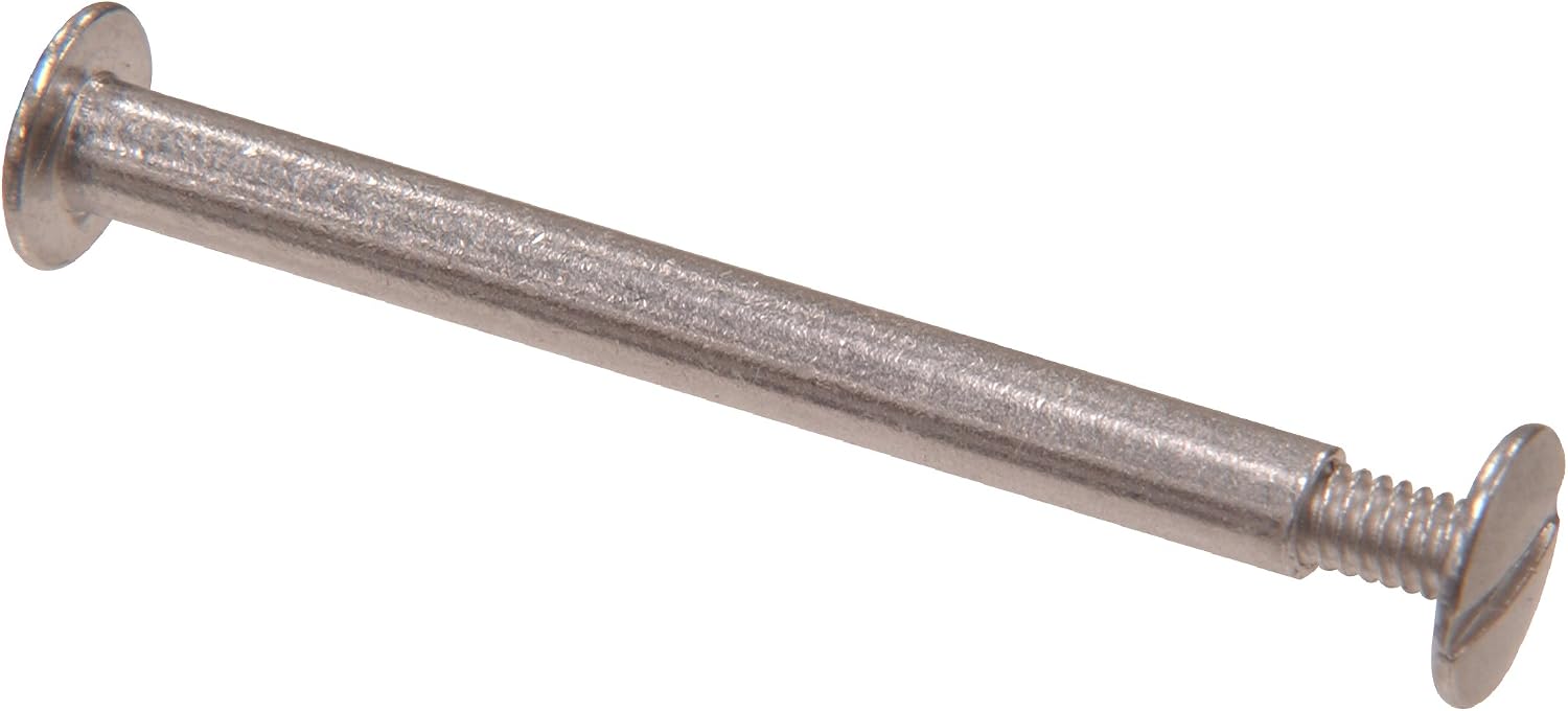 Hillman Binding Posts, #8-32 x 1-1/2in, 10 Pack, Silver | Aluminum construction with matching screws for binding albums, menus, leather goods, drawings, and sample books