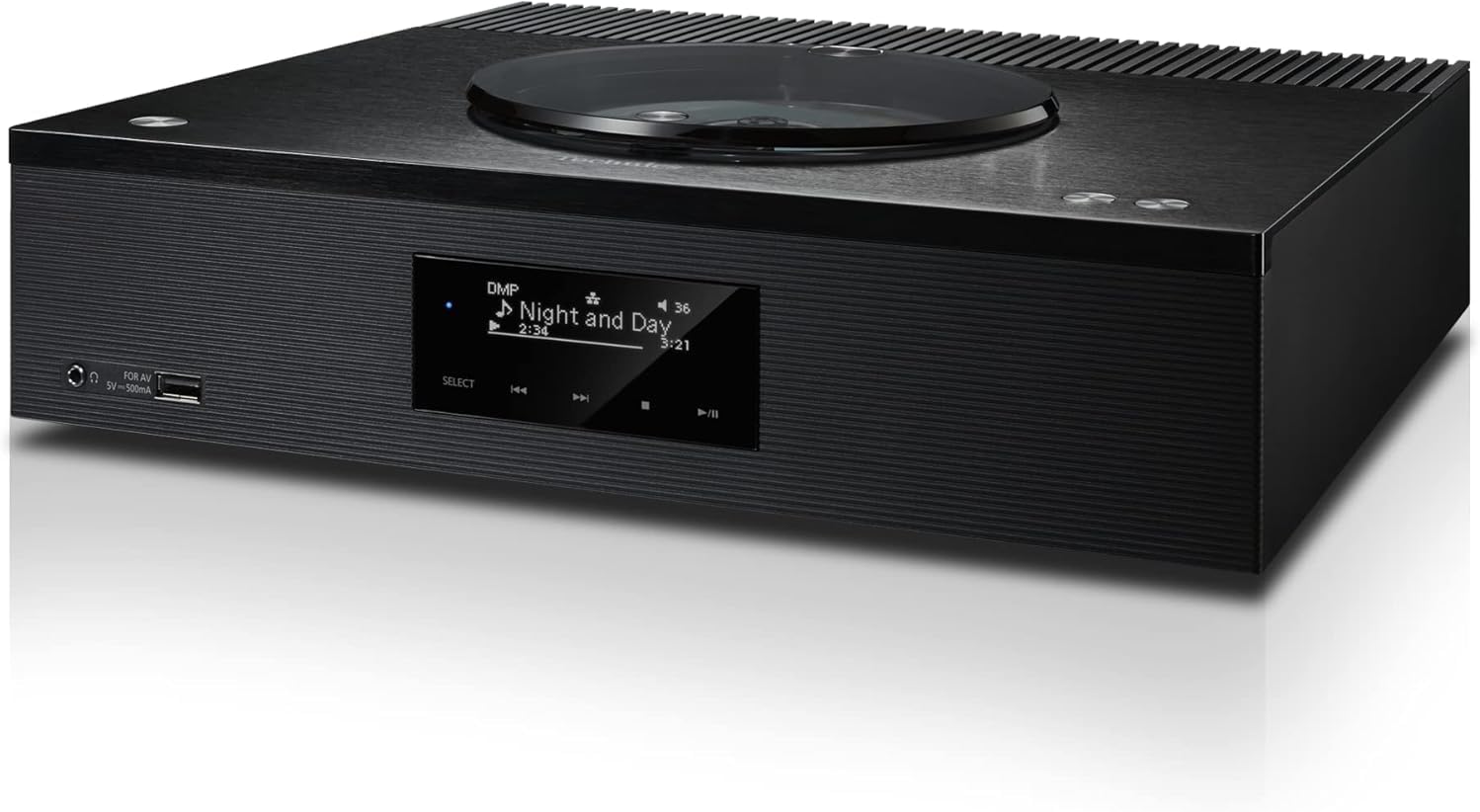 Technics SA-C100EG-K Network CD Receiver with CD Player, DAB+ Radio, USB, Bluetooth & Chromecast Built-In, AirPlay 2, Phono MM, Wi-Fi, Black