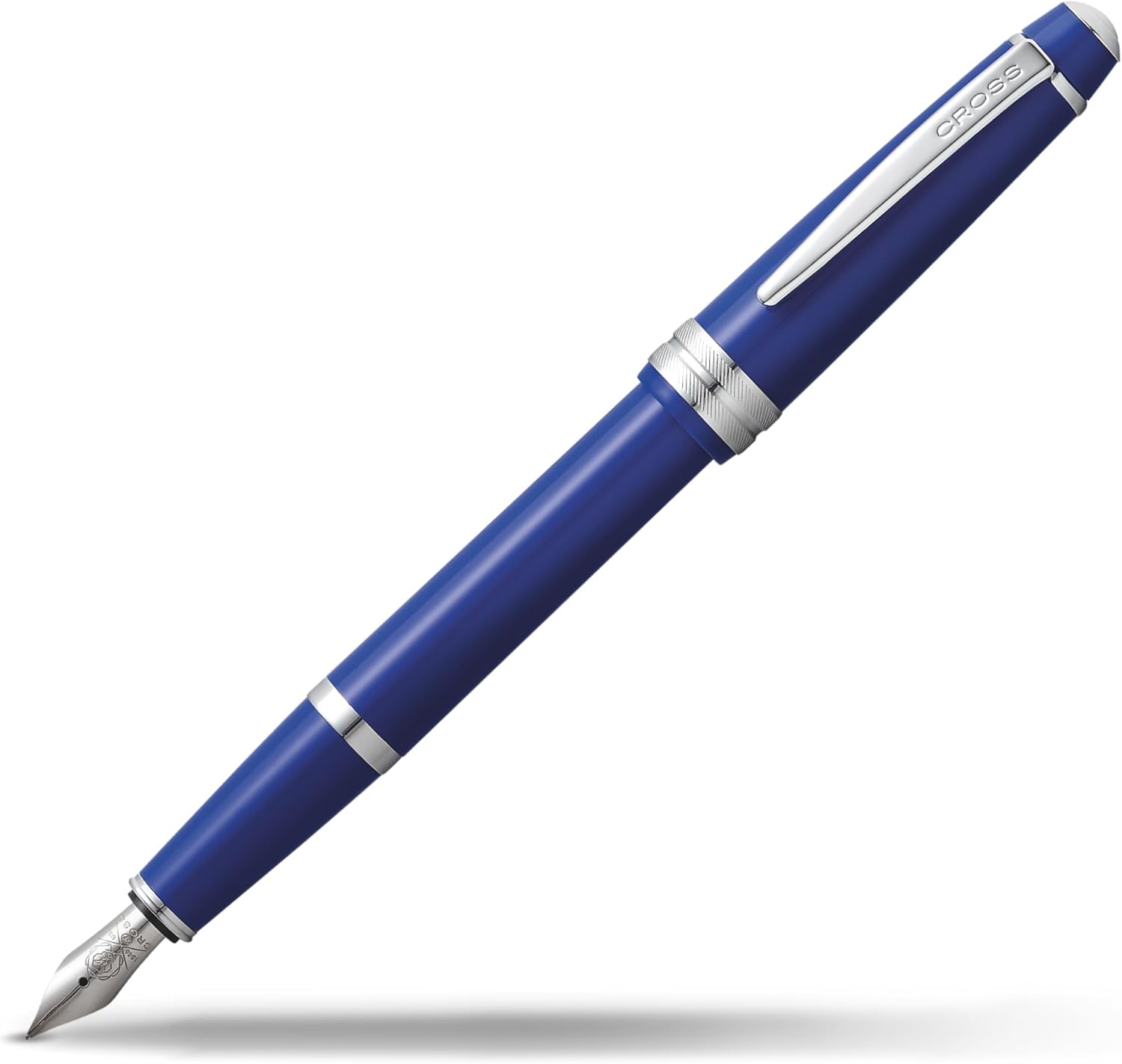 Cross Bailey Light Refillable Fountain Presented in a Everyday Gift Box - Medium Point, Black Ink, Polished Blue