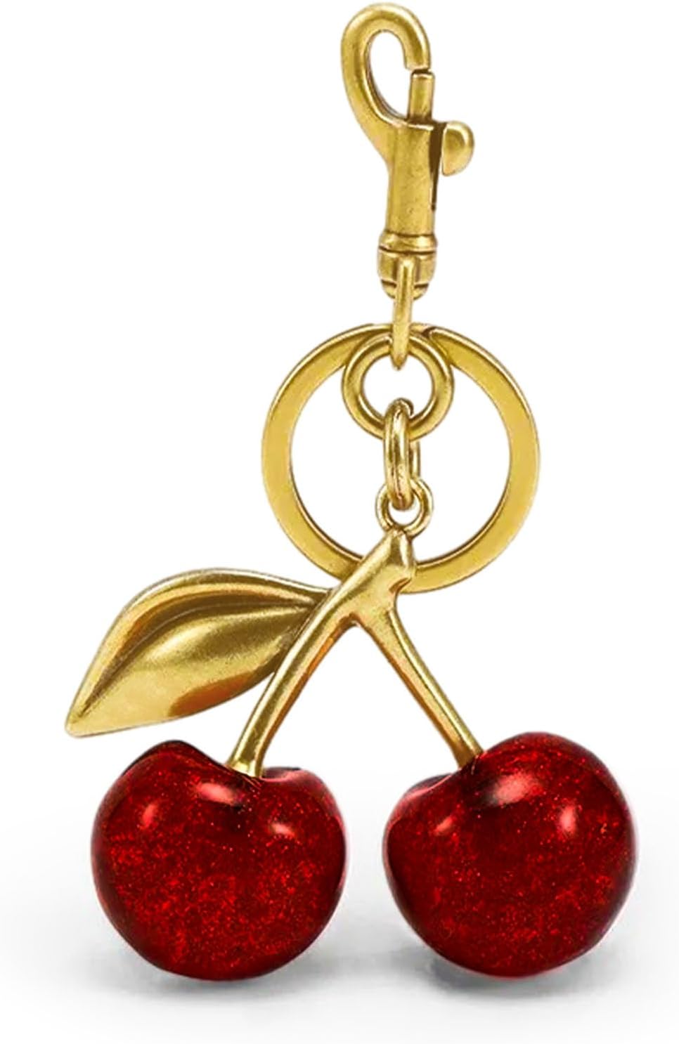 Keychain Cherry Bag Charms Purse: Key Chains Women Cute - Car keyrings leather handbags - Fashion enthusiasts