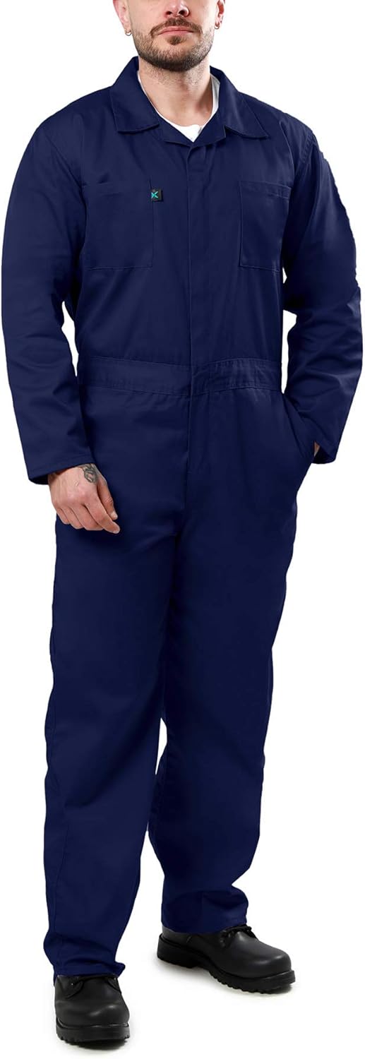 Kolossus Coveralls for Men Long Sleeve Cotton Blend Work Jumpsuit