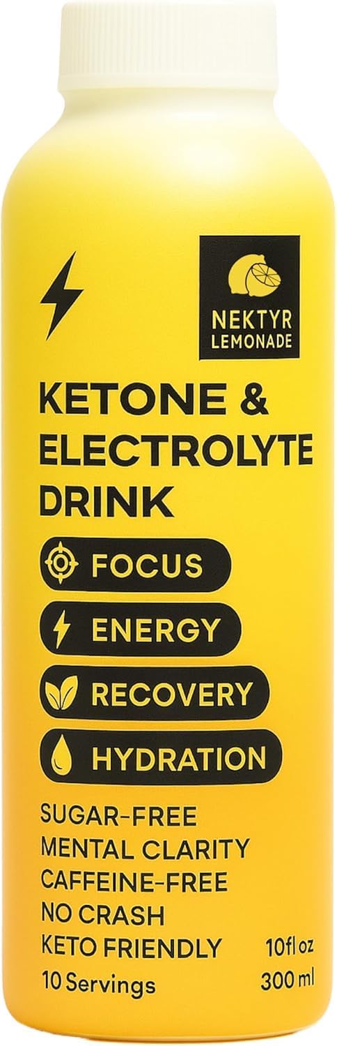 Ketones & Electrolytes, Sugar Free Energy Drinks, Caffeine Free Energy Drink, 1pk, 10 Servings of Ketone Drink & Hydration, Ketone Supplements, Keto & Fasting not Required, Mind & Body Fuel