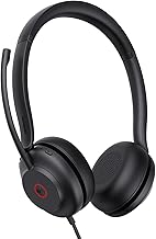Yealink USB Headset, UH35 Wired Headset with Noise Cancelling Microphone, Teams Certified, All-Day Comfort Design, Stereo Headset for PC Laptop Mac VOIP Phone, Easy Mute, Busylight