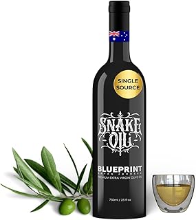 Blueprint Bryan Johnson Extra Virgin Olive Oil - Cold Pressed Polyphenol Rich EVOO (over 400 mg/kg), Smooth Peppery Flavor, Keto & Paleo Friendly, 3rd Party Verified, Single Source, 750ml Glass Bottle