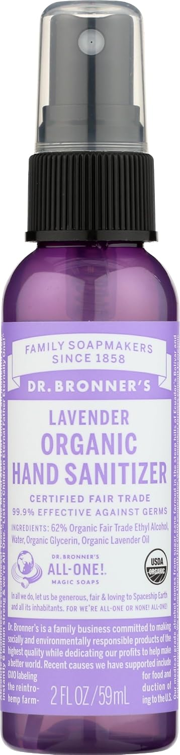 Dr. Bronner's Organic Lavender Hand Sanitizer Spray