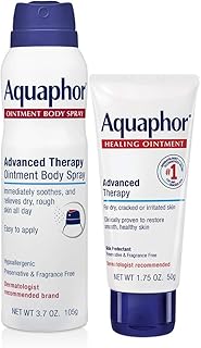 Aquaphor Advanced Therapy Skin Care Set, Aquaphor Healing Ointment Skin Protectant, Body Moisturizer for Dry Skin, 1.75 Oz + Aquaphor Ointment Body Spray, Spray Moisturizer for Dry Skin, 3.7 Oz