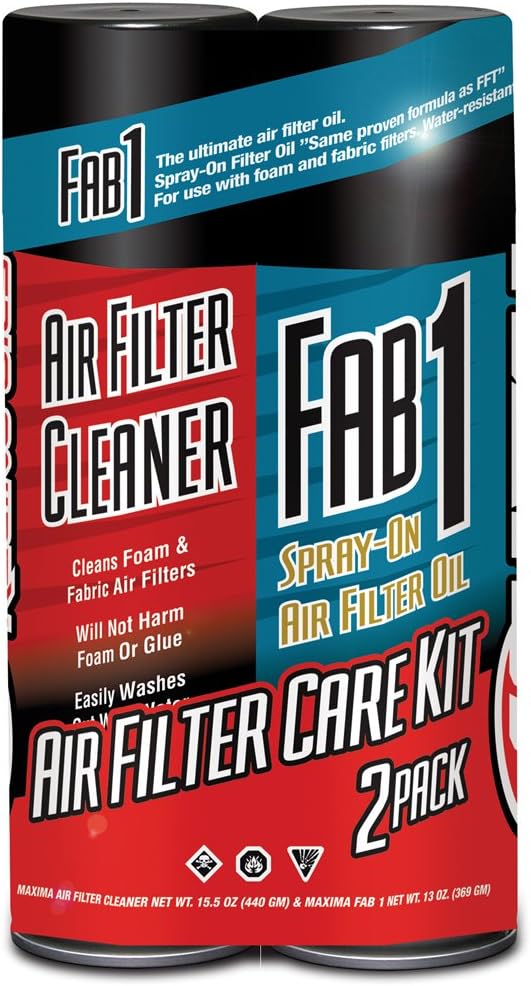 Maxima 70-799202-2PK Air Filter Maintenance Aerosol Combo Kit, (Pack of 2)