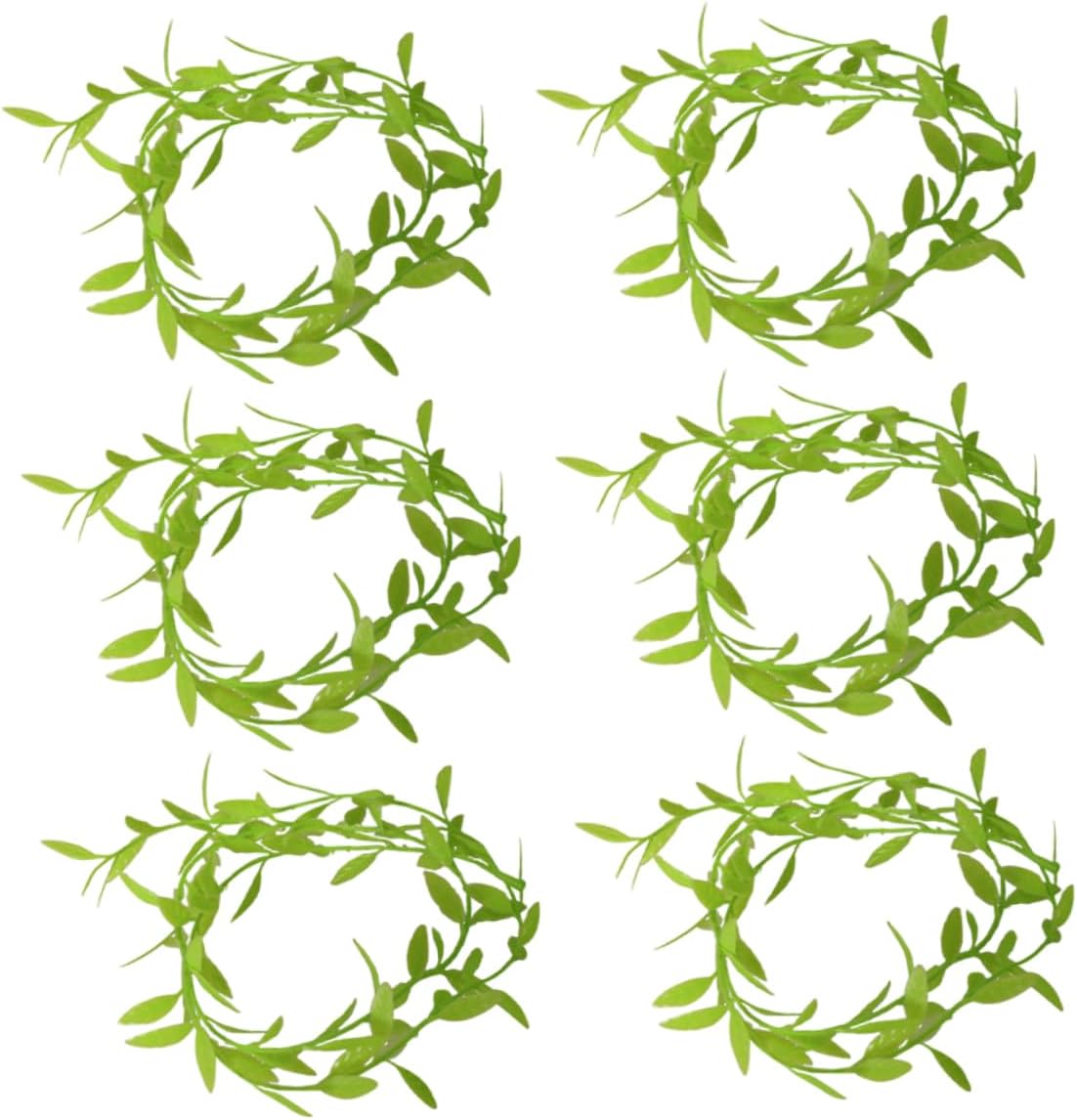 GALPADA 6pcs Mini Flower Vine Ornaments Dollhouse Decoration Accessories Artificial Leaf Vines Simulation Miniature Scene Dollhouse Accessories Fake Plants Green Plastic