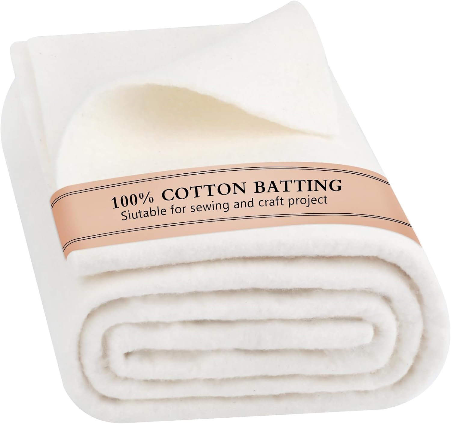 79" x 91" 100% Natural Cotton Quilt Batting, Breathable Crib Size Batting