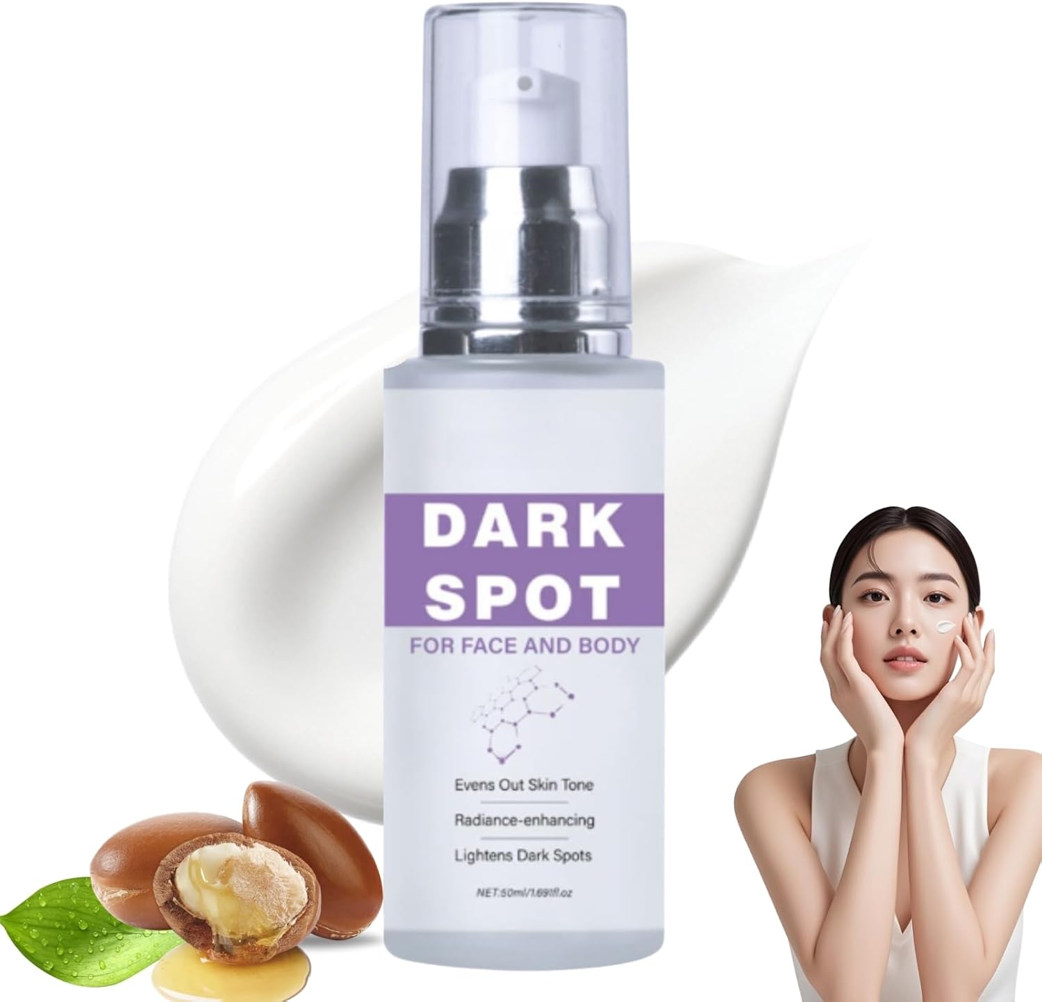 Dark Spot Remover for Face & Body - Melasma Treatment Cream with Niacinamide & Hyaluronic Acid, Pigmentation Removal Cream for Age Spots & Hyperpigmentation, Correcting Glow Serum, 50ml Moisturiser