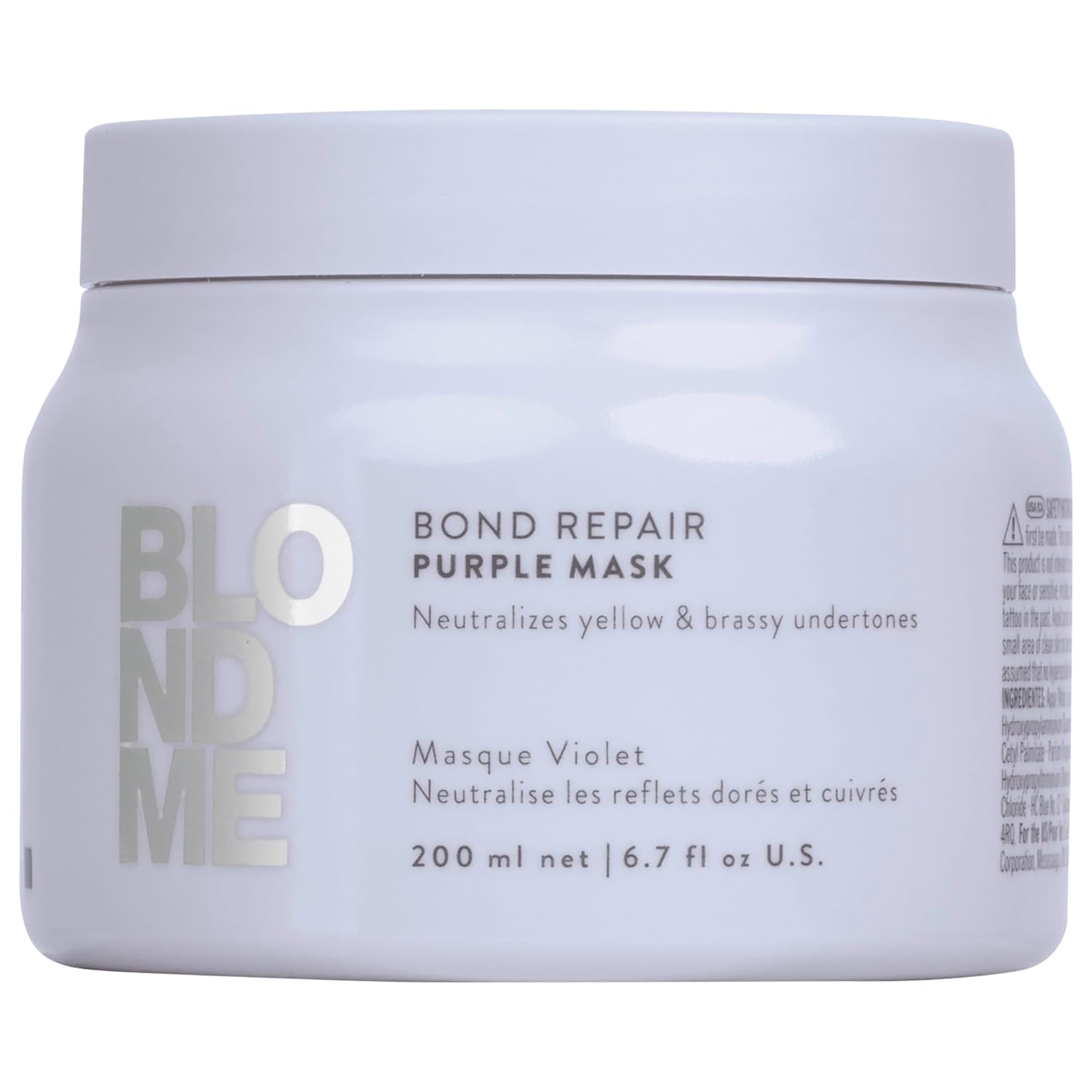 BlondMe Bond Repair Purple Mask for Blonde Hair | Neutralizes Yellow & Brassy Tones | Maintain, Refresh, & Enrich | For Moisturized, Healthy-Looking Cool-Toned Blondes