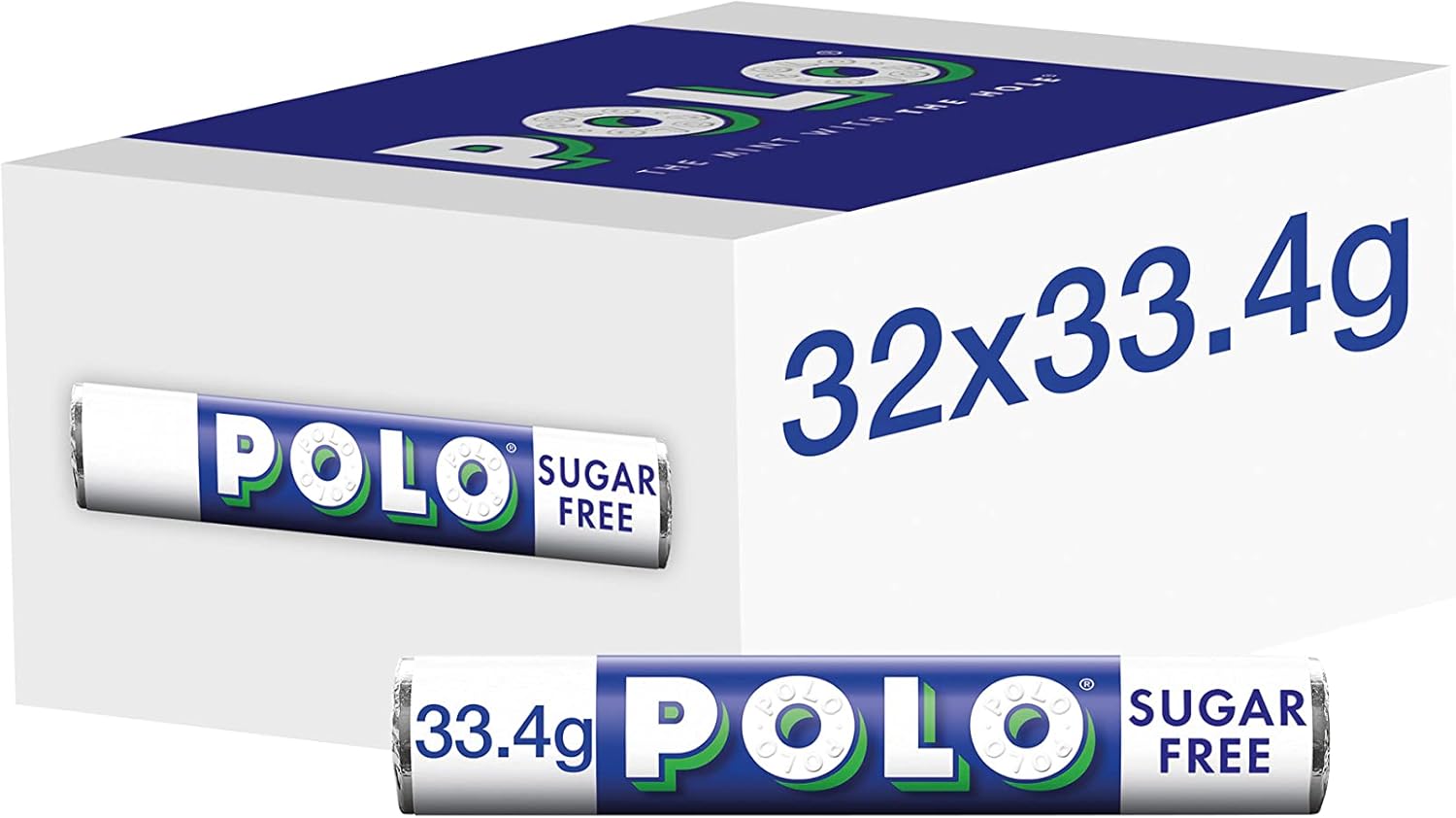 Polo Sugar Free Mints Tubes, 32 x 33.4 g