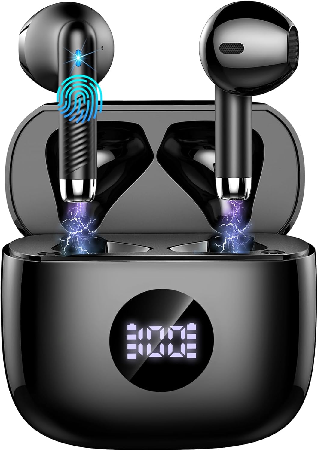 Wireless Earbuds, Bluetooth 5.4 Headphones in Ear with 4 ENC Noise Cancelling Mic, Bluetooth Earbuds 40H Playtime, Ear Buds HiFi Stereo Deep Bass Wireless Earphones, IP7 Waterproof, USB-C Fast Charge