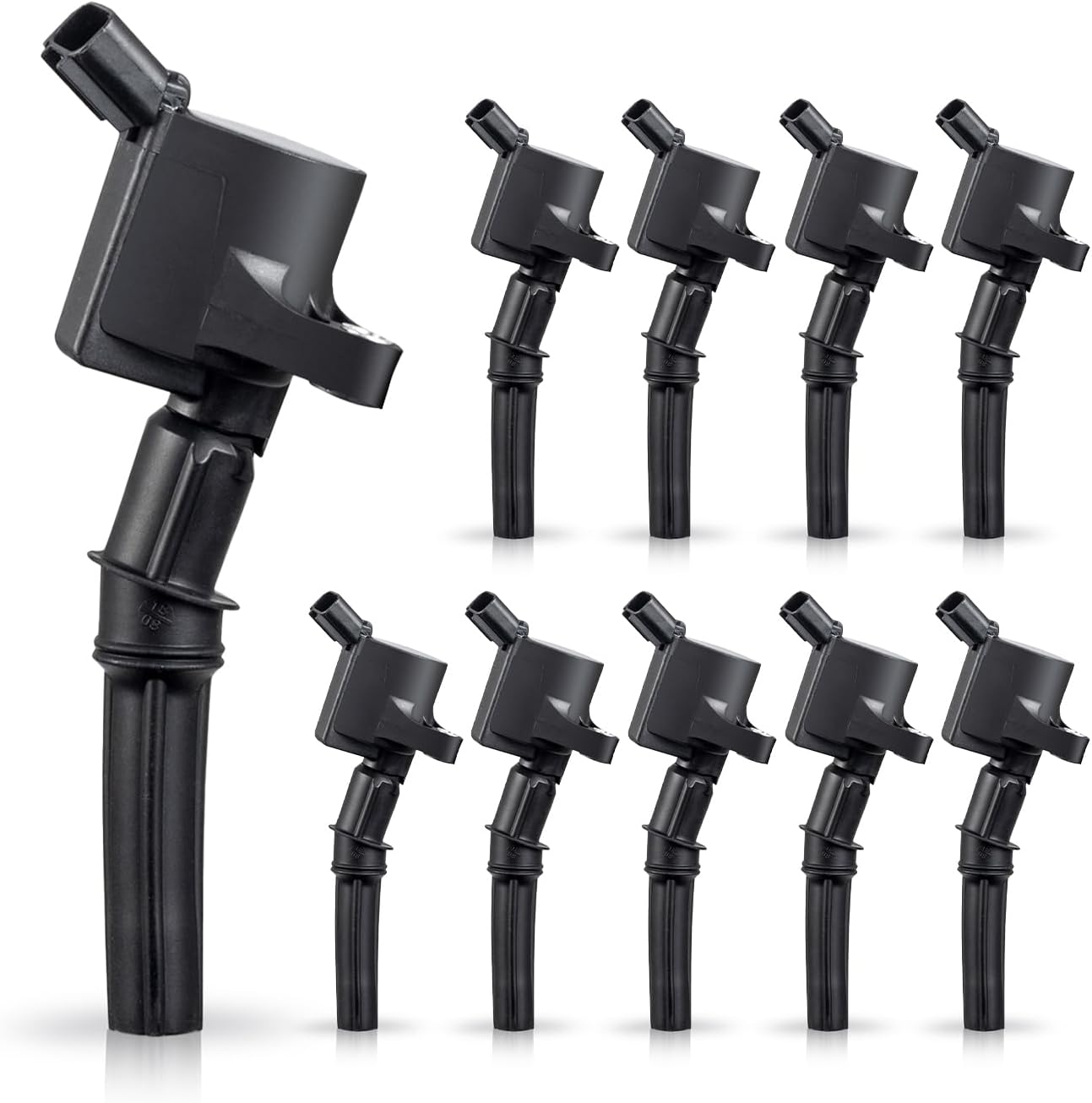 ENA Set of 10 Ignition Coil Pack Compatible with Ford Lincoln Mercury Super Duty E250 E350 E450 F350 F450 F550 Econoline Excursion 4.6L 5.4L 6.8L V8 V10 Coils Replacement For 3W7Z12029AA DG508 FD503