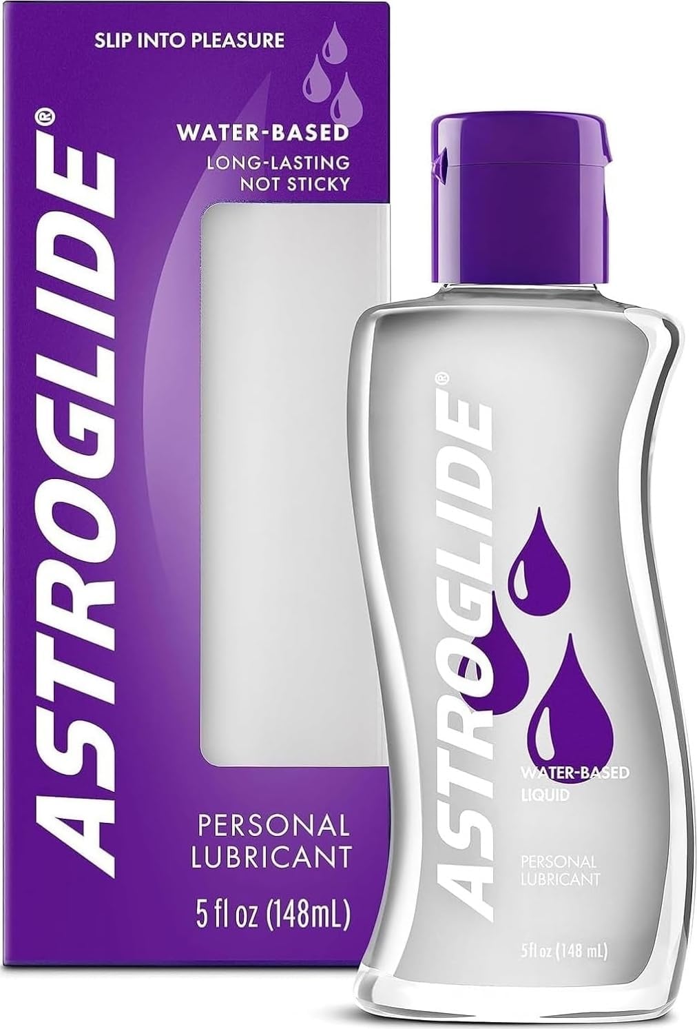 ASTROGLIDE Water-Based Liquid Personal Lubricant, Easy Clean, 5 oz