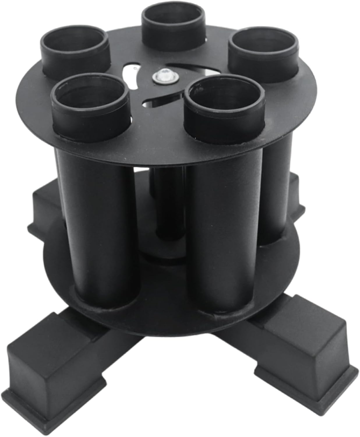 Olympic Barbell Rack Barbell Storage Barbell Holder, 5 Holes Fit for 2" Olympic Bars, 360-degree Rotation Weight Rack Home Gym Organizer