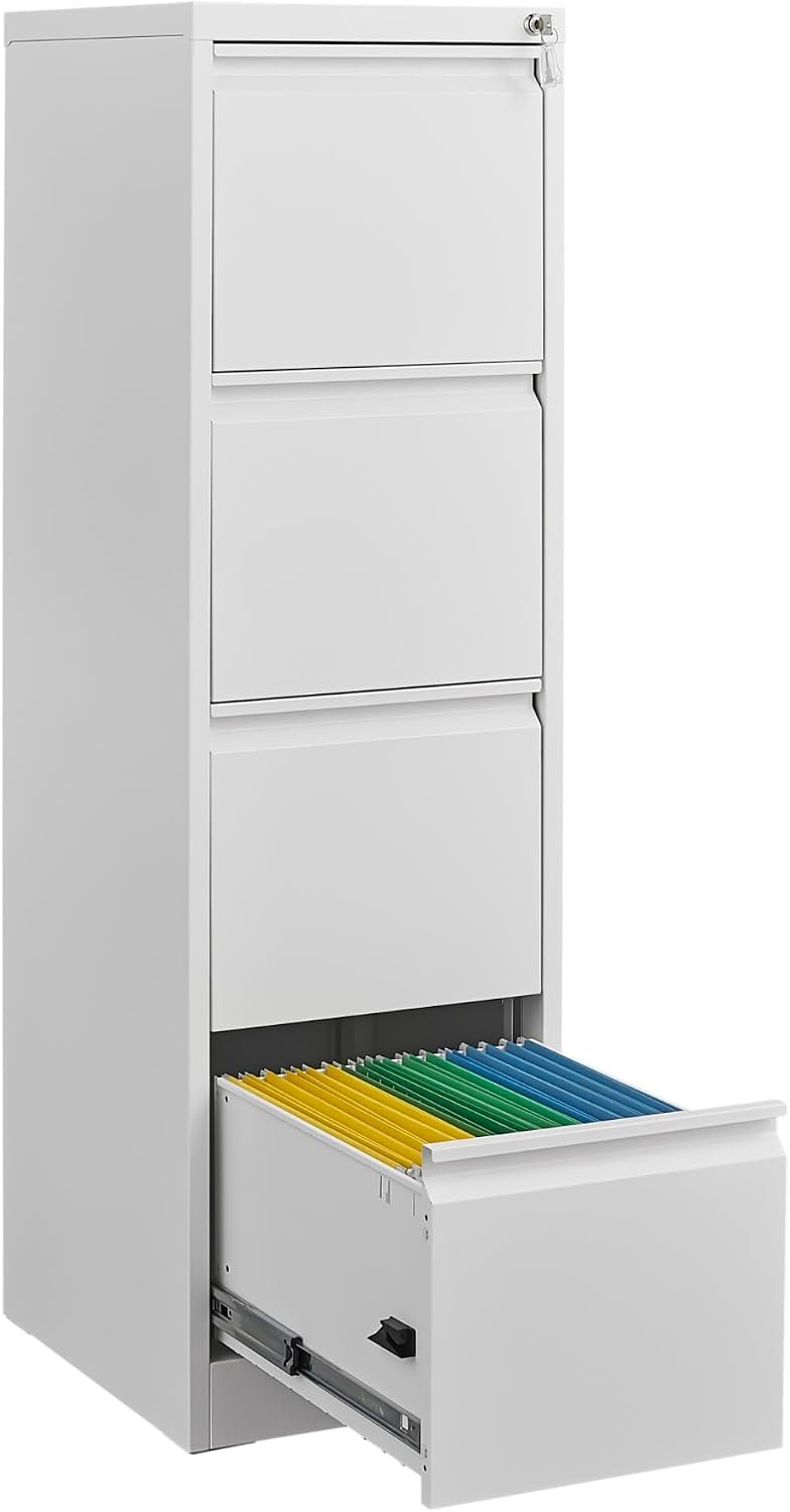 IDEALHOUSE Locking Metal File Cabinet for Letter, A4 and Legal Files
