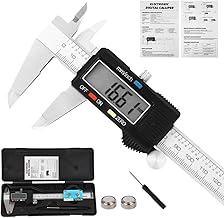 Digital Caliper Measuring Tool, Stainless Steel Vernier Caliper Digital, Micrometer Calipers with Large LCD Screen, Auto-Off Feature, Inch Millimeter Conversion, 6 Inch Caliper Tools for DIY/Household