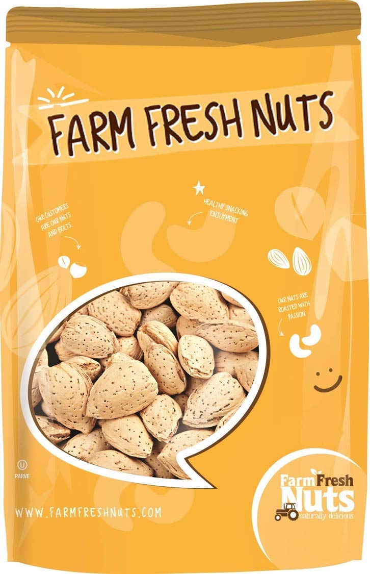 Natural In Shell Raw California Almonds (2 Lbs.) - Pure Goodness Bursting with Natural Flavors - Vegan & Keto Friendly - Healthy for Snacking - Farm Fresh Nuts Brand