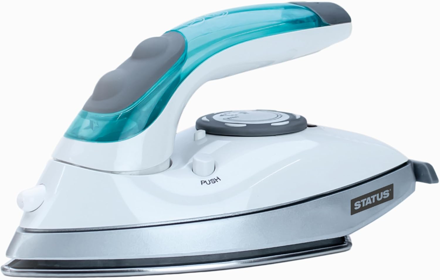 STATUS Travel Steam Iron, 1000W Dual Voltage Compact Clothes Iron for Hotel and Home Use, White Green (TUSCANIRON1PKB4)