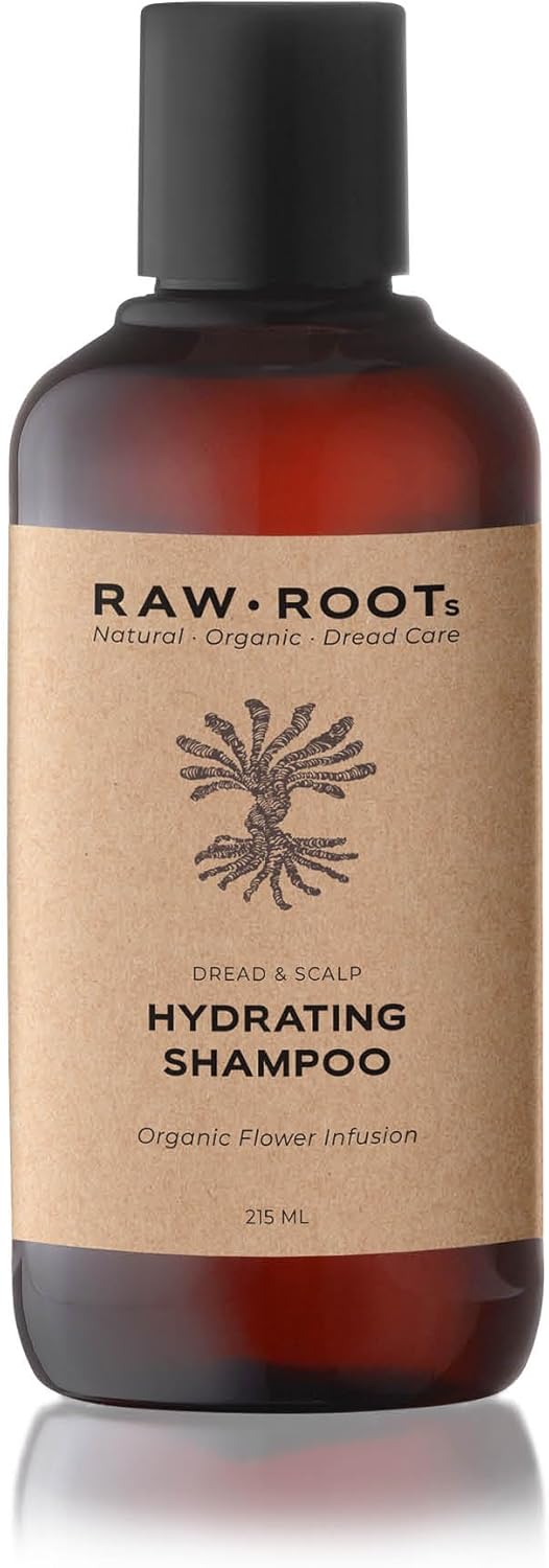 RAW ROOTs Hydrating Dreadlock Shampoo 215ml – Natural & Residue-Free Dreadlock Shampoo – Suitable for All Hair Types - Mild, Sulfate-Free & pH-Balanced – Soothes Itchy Scalp & Restores Moisture