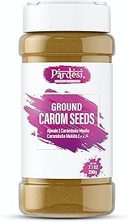 PARDESI Ground Carom Seeds 7.1 OZ (200g) Ajwain Powder - Resealable Jar Packaging