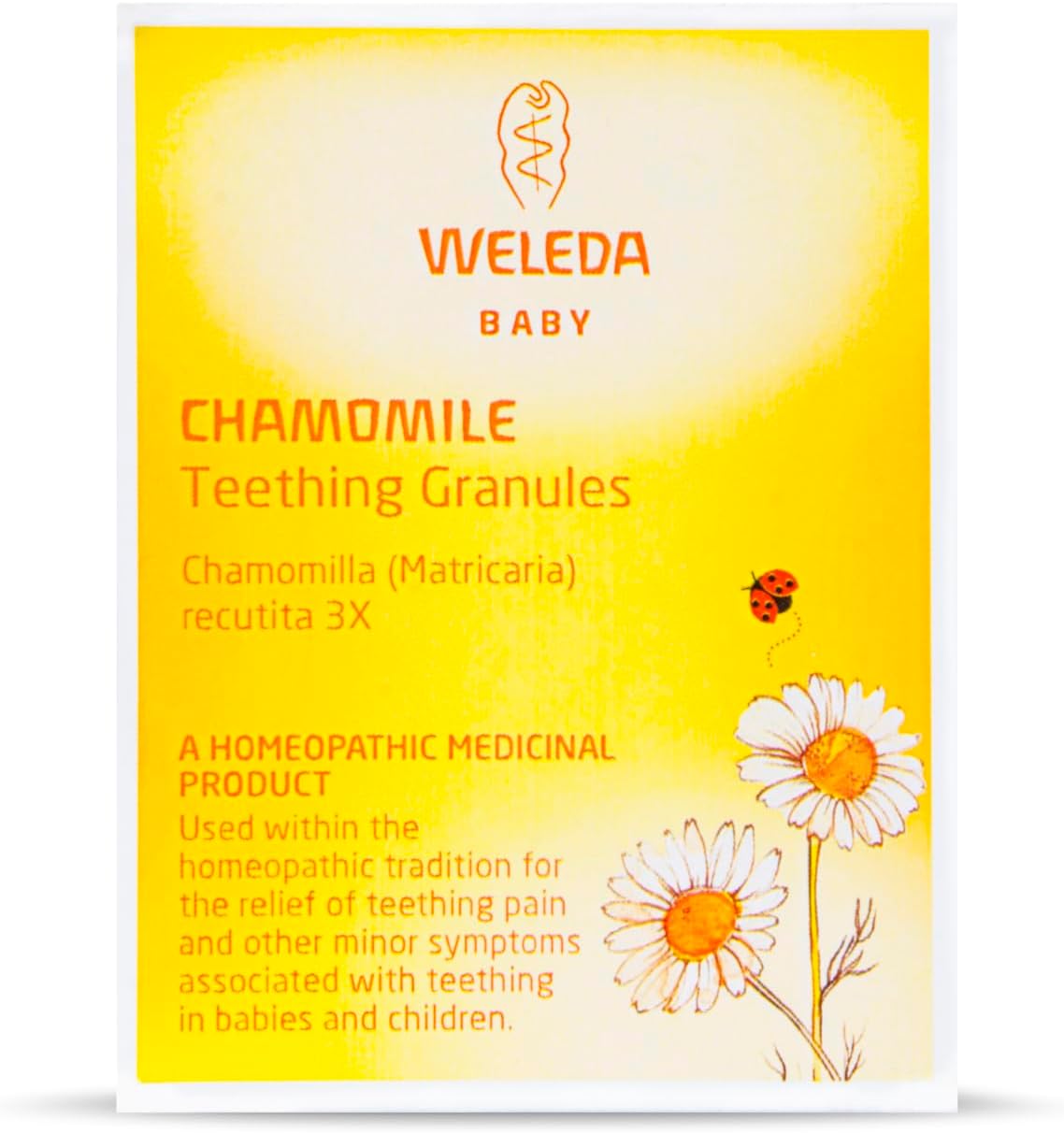 Weleda Teething Granules for Baby with Chamomilla, Baby Teething, Teething Pain, Homeopathic Medicinal Product, Vegan, 15g