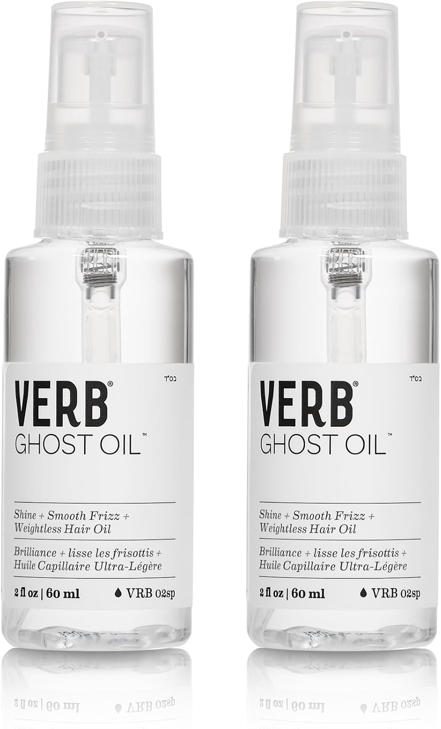 Verb Ghost Oil - Smoothing Moringa Blend + Weightless Hair Oil 2oz (Pack of 2)