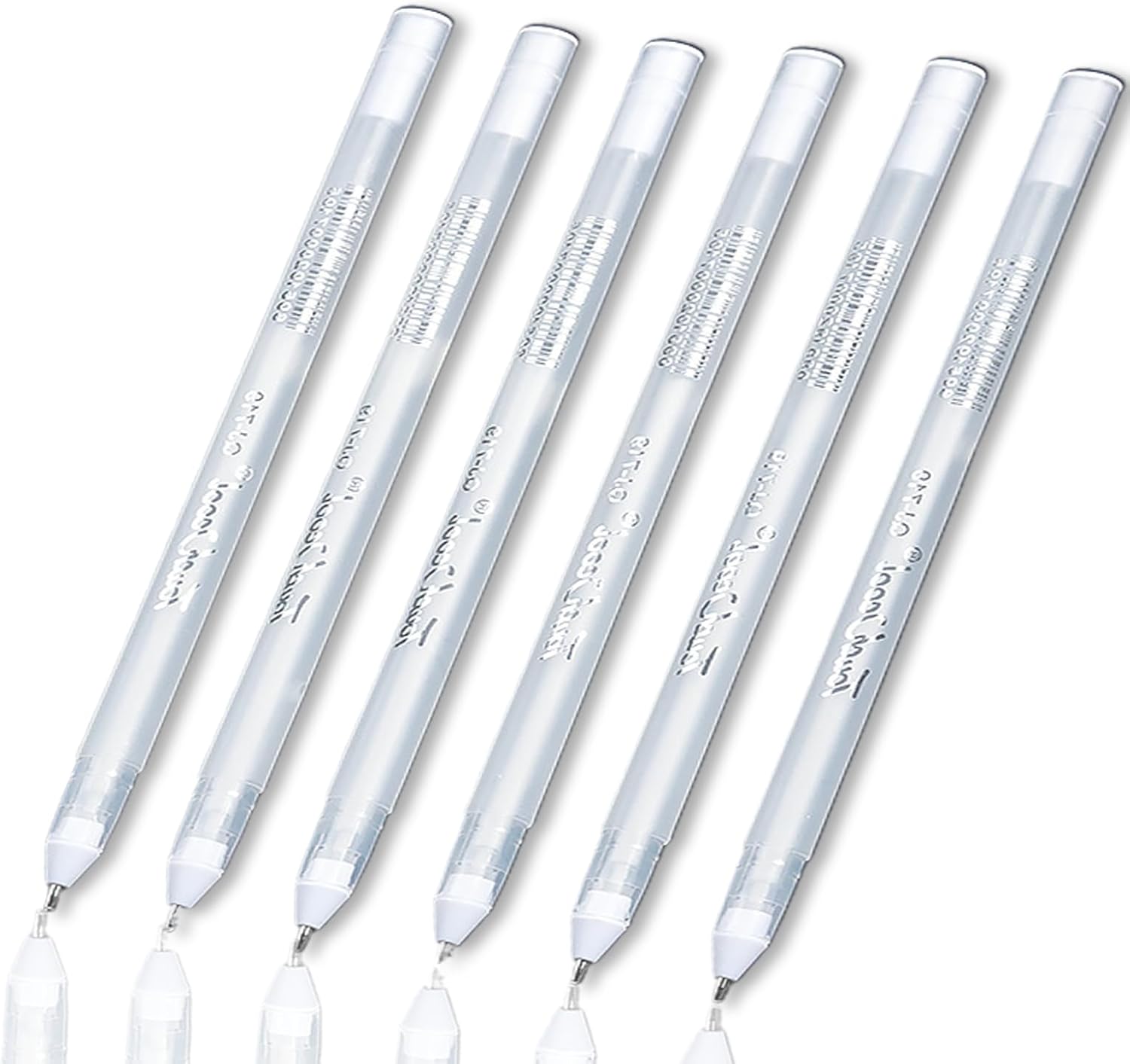 HDFHDF 6 PCS Jelly Roll White Gel Marking Hand Drawn Pens Specialized for Black Cardboard DIY Painting Graffiti Simple Handbook Sketch Illustration Art Notes
