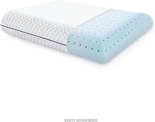 WEEKENDER Gel Memory Foam Pillow - Standard Size - 1-Pack - Medium Plush Feel - Neck & Shoulder Support - For Back, Side, & Stomach Sleepers - Home, Hotel, & Hospital Essentials