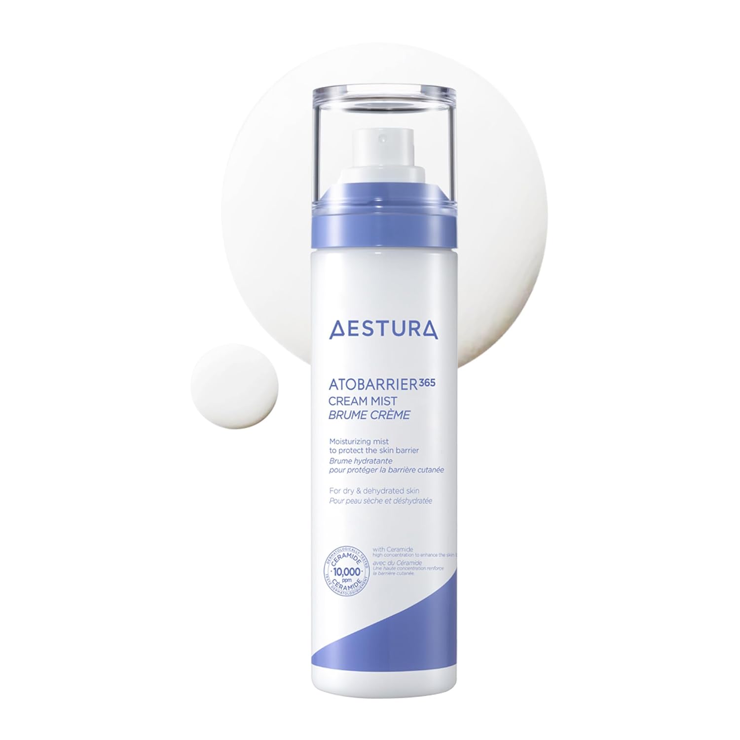 AESTURA ATOBARRIER365 Cream Mist with 10,000ppm Ceramides | Moisture Barrier Support, Ultra-Fine Hydrating Mist, Suitable for Dry Skin, 120ML / 4.06 fl.oz.