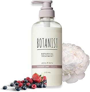 Botanist Moisturizing Hair Conditioner Treatment, Organic & Natural Japanese Haircare with Pump for Dry & Frizzy Hair, Botanical Scalp Treatment, Damage Care Peony & Berry, Damage Care, 16.2 Oz/460g