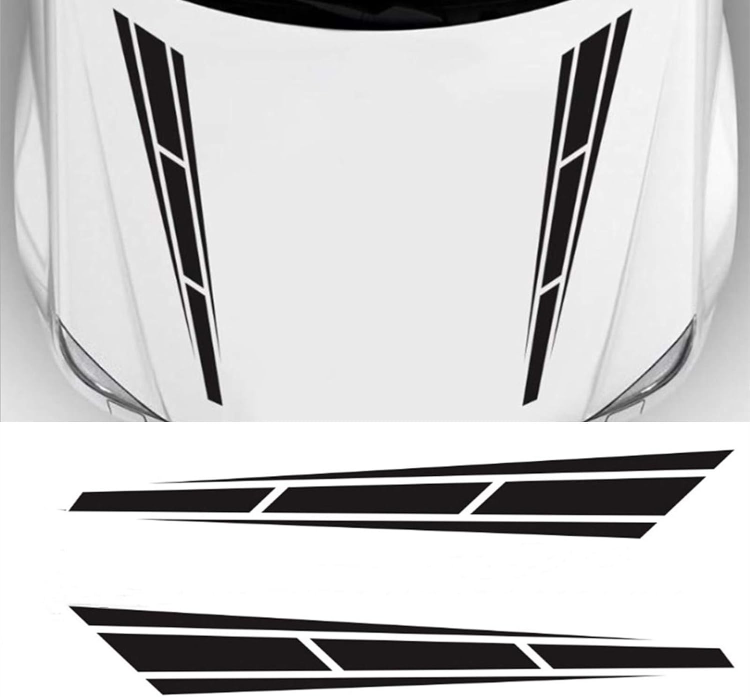 Universal Hood Decal Sticker DBS001 Car Hood Racing Body Side Vinyl Modified Stripe Decal Decoration Black