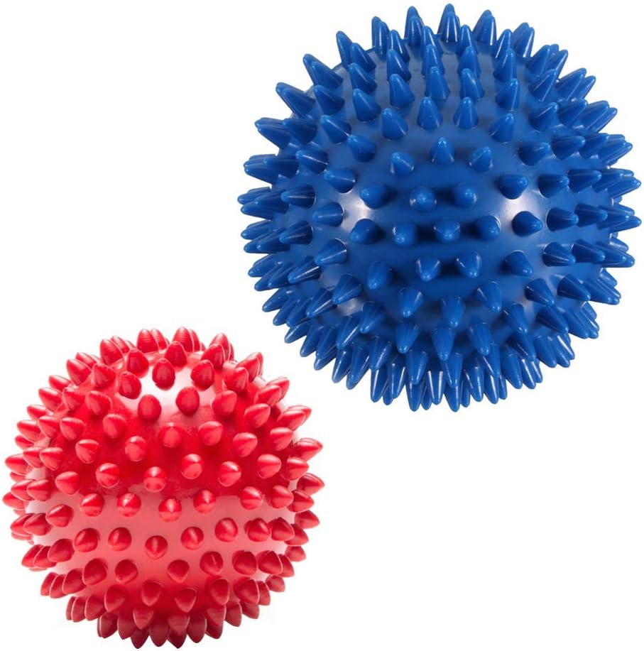 VORNNEX Pack of 2 Spiky Hard Massage Balls - Foot Arch Trainer Plantar Fasciitis, Muscle Massager Ball Exercise