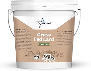 Stellar - 100% Pure Grass Fed Lard - Food Grade - 10 LBS