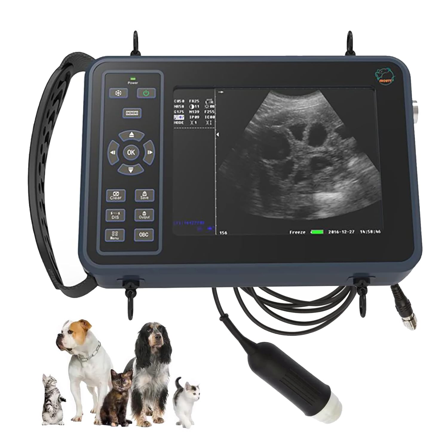 Pregnancy Test Ultrasound Scanner Veterinary Machine Portable B-Ultra Sound Scanner Farm Animals Pregnancy Mechanical Sector scanning Probe for Sheep, Pig Pregnancy Test