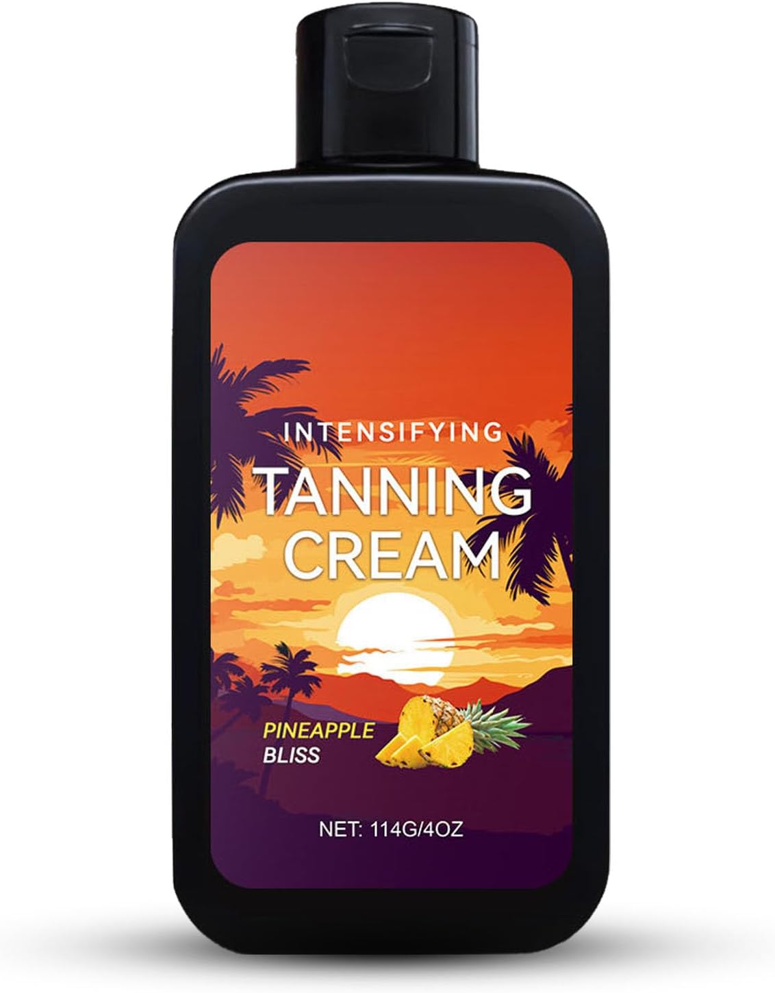 Intensifying Tanning Cream - Pineapple Bliss Scent - Sunbed Tanning Accelerator with Natural Ingredients - Sunbed Cream for Sun-Kissed Skin - Hydration & Long Lasting Tan for Indoor & Outdoor Use