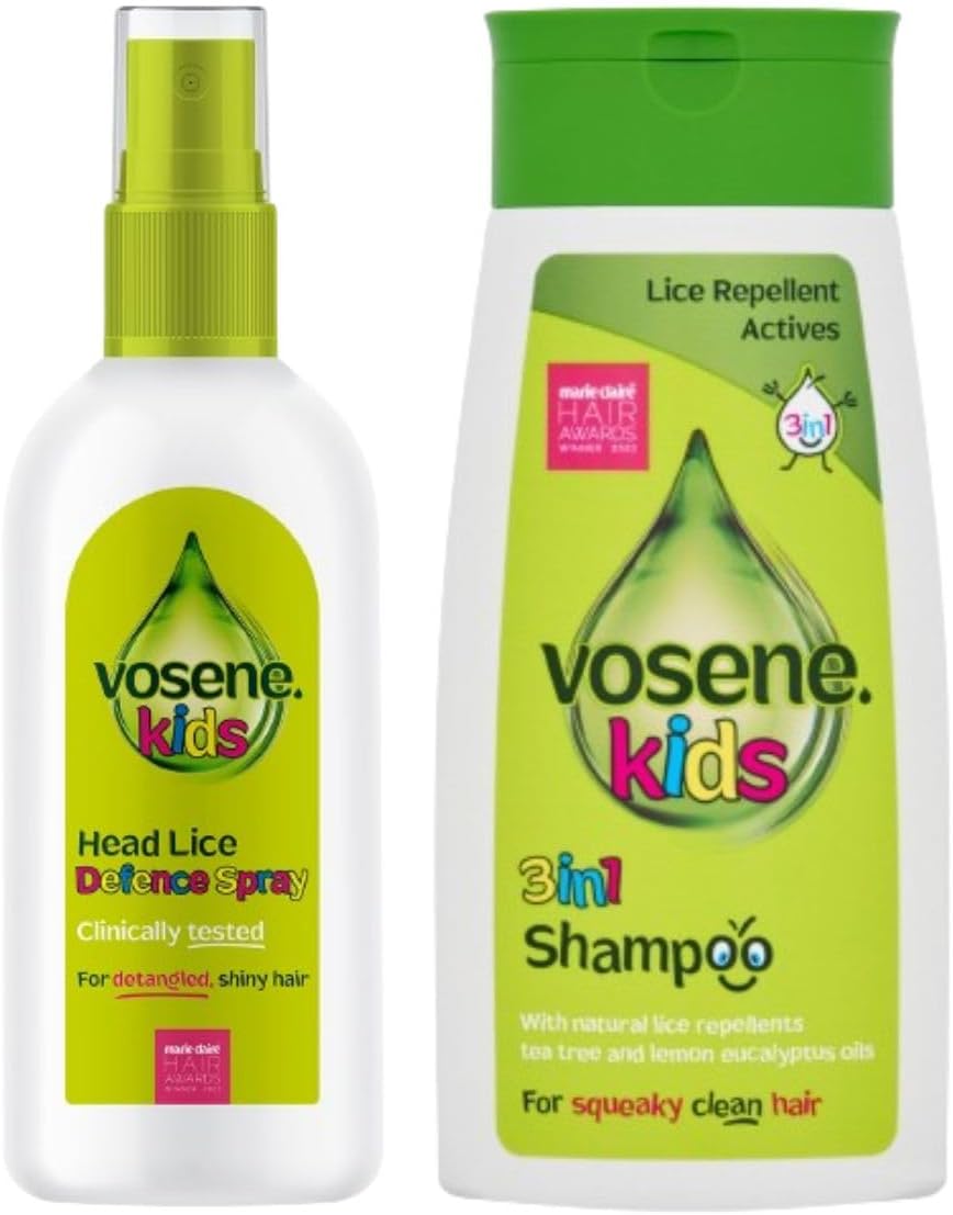 Vosene Kids Lice Repellent 3in1 Shampoo 250ml & Conditioning Defence Spray 150ml