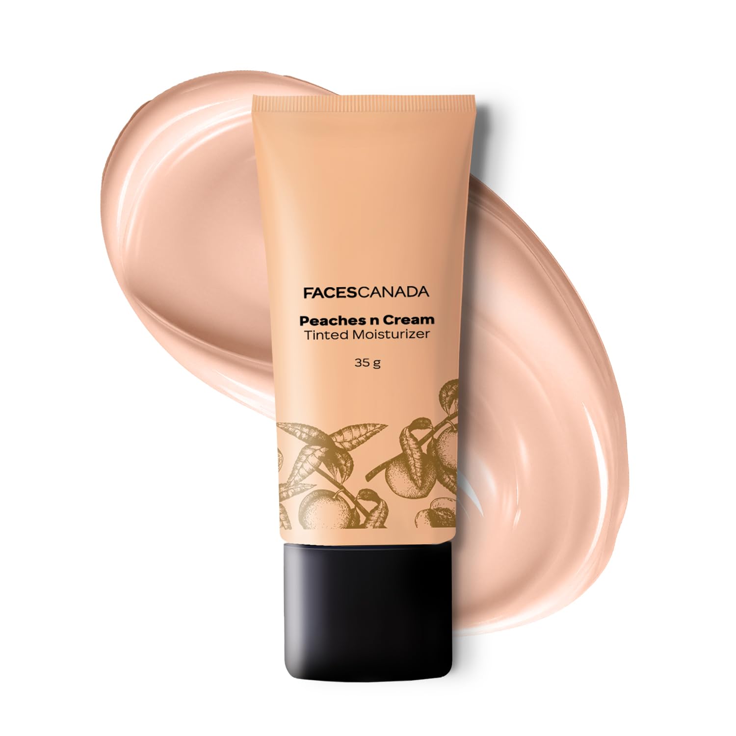 Peaches N Cream Tinted Face Moisturizer | Non Oily Lightweight Gel Formula | Blends Easily | Lightly Tinted Cream for Radiant Glow | 1.23 Oz (35g)