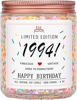 Homsolver 30th Birthday Gifts for Her Women, Happy 1994 30th Birthday Candle Gifts Ideas-Limited Edition 1994 Handmade Candles (Vanilla Birthday Cake Scent with Sprinkles)