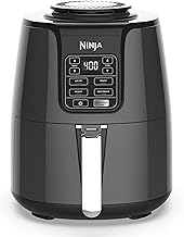 Ninja Air Fryer, Roast, Bake, Air Fry, Roast, Broil, Reheats, & Dehydrates, 4-in-1, Fries, Frozen Food, Veggies, and Juicy Meat, Less Oil, Easy Meals, Healthy Meals, Compact, 4 QT, Grey, AF101